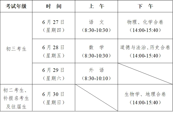 2025年吉林中考時(shí)間是幾月幾號(hào),各科目具體時(shí)間安排